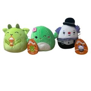 Lot of 3 Squishmallows‎ Ms. K, Fitzy and Maritza the Cactus. Two are NWT